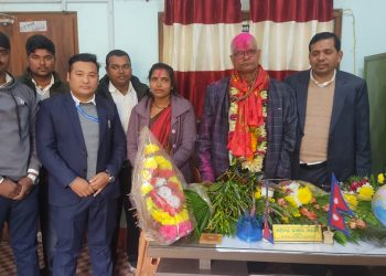 भोक्राहा नरसिंहका गाउँपालिका अध्यक्ष महेन्द्र प्रसाद यादवले गरे गाउँबासीलाई सम्बोधन