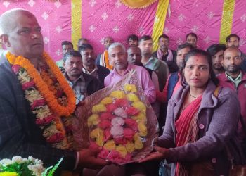 भोक्राहा नरसिंहमा अध्यक्ष महेन्द्र प्रसाद यादवको भव्य स्वागत