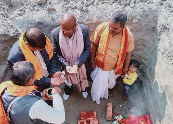 टाेकीमा राम जानकी मन्दिरको शिलान्यास