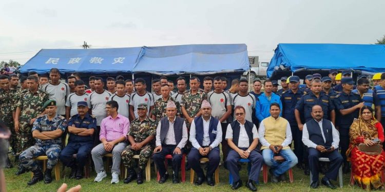 काेशी कटानमा सम्भावित विपद् तयारीलाई मध्यनजर गर्दै संयुक्त प्रतिकार्य अभ्यास