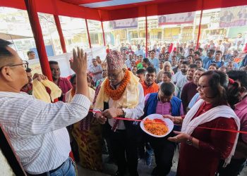 नेपाली कांग्रेस सुनसरी क्षेत्र नम्बर ३ को चुनावी सम्पर्क कार्यलय उद्घाटन