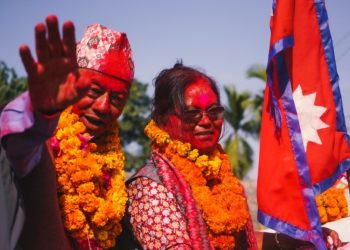 विजय गच्छदारकाे गाउँमा भगबती चौधरीलाई गरे जनताले भब्य स्वागत