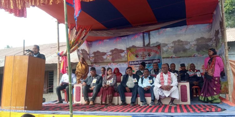 प्रदेश सभा सदस्य हाजी इस्राईल मन्सुरीद्वारा सरस्वती मन्दिरको उद्घाटन