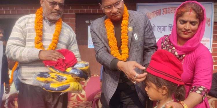 भोक्राहा नरसिंहमा उदाहरणीय काम, बालविकासमा अध्ययनरत्त बच्चाले पाए न्यानो कपडा