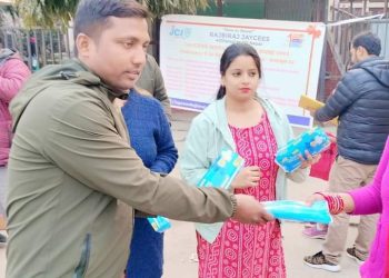 जेसीज सप्ताह २०२३ को पहिलो दिन सेनिटरी प्याड वितरण
