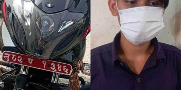 मोटरसाईकल चोरीमा समलग्न पक्राउ