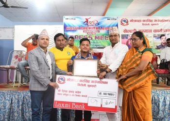 भाेक्राहा नरसिंहमा राष्टिय क्रिकेट खेलाडीलाई सम्मान