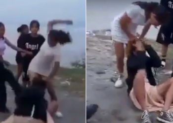 काेशी किनारमा युवतीहरूकाे ग्याङ फाइट , एक जना पक्राउ ४ जना फरार