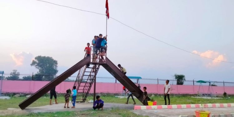 इनरुवामा आधुनिक पार्क निर्माण, रमाइलो गर्न थाल्यो बालबालिका