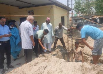 भाेक्राहा नरसिंहमा प्रसूति गृह भवनको शिलान्यास