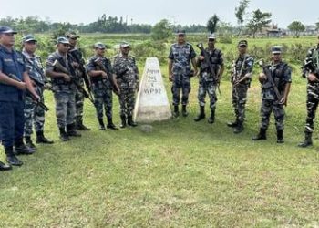 भण्टाबारीमा सीमा स्तम्भको अनुगमन