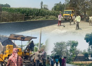 पालिका अध्यक्ष आजादको नेतृत्वमा गाउँ-गाउँमा धुलाेटे बाटाेलाई स्तरोन्नति गर्दै कालोपत्रेमा परिणत