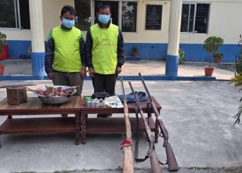 सुनसरीमा मृगको मासुसहित दुईजना पक्राउ, ३ नाल भरूवा बन्दुक बरामद