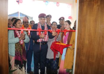 नव निर्मित प्रहरी चौकीको भवन समुद्घाटन