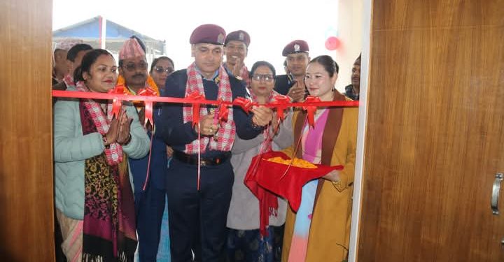 नव निर्मित प्रहरी चौकीको भवन समुद्घाटन