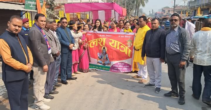 भोक्राहा नरसिंहमा शिव महादेवको मूर्ति स्थापना महोत्सवअन्तर्गत भव्य कलश यात्रा सम्पन्न