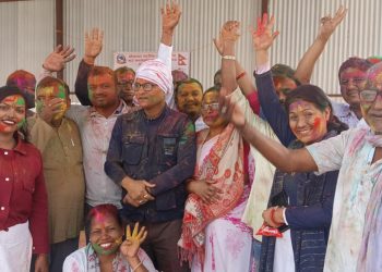 भाेक्राहा नरसिंह गाउँपालिकामा रंग र उमंगकाे संगम