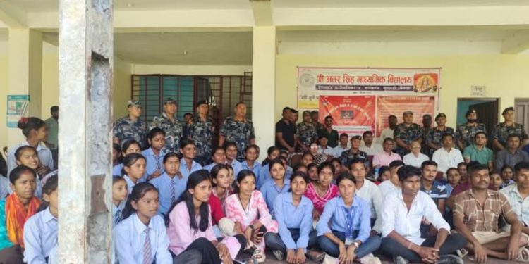 देवानगञ्जमा सशस्त्र प्रहरीको संयोजनमा लागू औषधविरुद्ध चेतनामूलक अभियान सम्पन्न