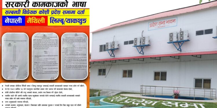 “कोशी प्रदेशमा लिम्बु र मैथिली सरकारी कामकाजको भाषा बनाउने विधेयक दर्ता”