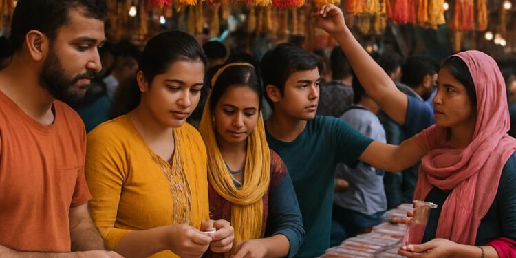 रक्षाबन्धन पर्व नजिकिँदै, सुनसरीका बजारमा राखी किन्नेको भीड