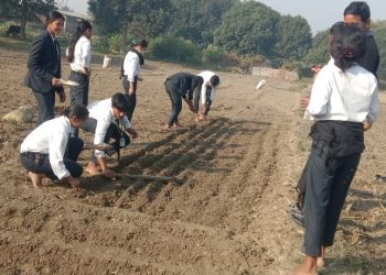“शिक्षा र कृषि एकसाथ: विद्यार्थीहरूले खेतबारीमा पनि सिक्दै कमाउँदै”